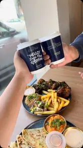 A short promotional video for Chai Stop in Blackburn, featuring a variety of dishes including lamb chops, paratha with butter chicken, and bread and butter pudding, alongside their signature chai.