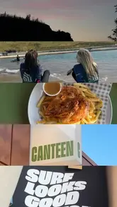 A 24-hour vlog showcasing a stay at Lost Shore, a surf resort in Scotland, featuring accommodation in waterfront pods, surfing lessons, dining at the on-site Canteen, and wellness experiences at the sauna and spa.