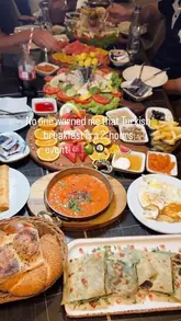A vibrant and fast-paced reel showcasing a Turkish breakfast experience at Sultanahmet Bistro. The video features a wide array of traditional dishes, including a live gözleme station, a large breakfast spread, and a variety of desserts, effectively highlighting the cultural and experiential nature of the meal.