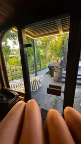 A walkthrough of a private spa retreat in Yorkshire, highlighting the sauna, hot tub, cold plunge, and lodge interior.