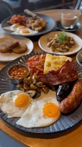 A promotional reel showcasing a new weekend brunch menu at Cafe Fiesta, featuring a variety of Argentinian-inspired breakfast dishes and the venue's interior and outdoor seating area.