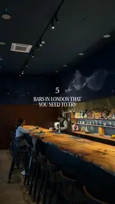 A curated listicle video showcasing five distinct bars in London, highlighting their unique interiors, cocktail offerings, and food pairings. The video uses smooth, cinematic transitions to move between venues, creating an aspirational and sophisticated vibe.