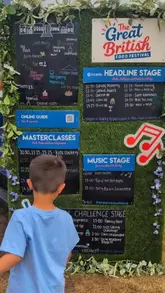 A family-focused vlog showcasing a visit to the Great British Food Festival, highlighting the various activities, food stalls, and entertainment available for families.