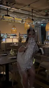 A promotional reel for Habbibi in Manchester, showcasing the venue's lively atmosphere, live entertainment including a dancer and musicians, and a variety of dishes including bao buns, steak, and table-side pasta.