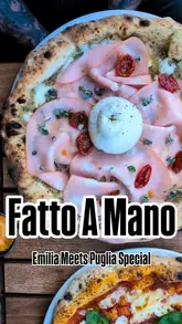 A review of Fatto a Mano Pizzeria in Brighton, highlighting their new 'Emilia Meets Puglia' special, featuring a variety of dishes including pizza, parmigiana, fries, and tiramisu, alongside cocktails and wine.