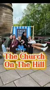 A group of friends visits 'Church on the Hill' for a girls' day out, showcasing a variety of sharing plates including Detroit-style pizza, baked mozzarella, mac and cheese, chicken tenders, and cocktails.