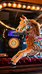 A promotional video for Flight Club's 'Family Sessions,' highlighting that the venue is now open to teens aged 12+ for social darts, featuring gameplay footage and food/drink options.