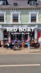 A promotional video for Red Boat Ice Cream Parlour, highlighting their handmade Italian-style gelato, sorbet, soft serve, pancakes, and locally sourced coffee. The video features a montage of the production process, the shop interior, and close-ups of the various menu items.