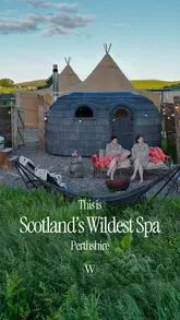 A promotional reel for Maycroft Retreat in Perthshire, Scotland, showcasing the spa facilities, glamping pods, and wellness activities like sound healing and yoga.