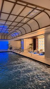 A cinematic tour of the newly renovated spa at The Landmark London, highlighting the pool, relaxation areas, and treatment rooms.