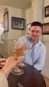 A travel vlog showcasing a stay at Hotel du Vin in Cheltenham, featuring room tours, dining experiences including a Sunday roast and cheese tasting, and a visit to an indoor golf venue.
