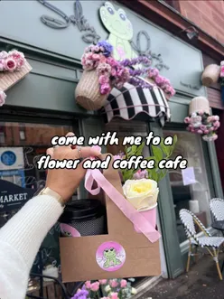 Enjoying coffee and flowers at Salty Frog Cafe in Scotland, perfect for food lovers and nature enthusiasts.