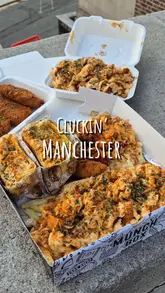 Delicious halal chicken meal at Cluckin' in Manchester, perfect for foodies and TikTok food lovers.