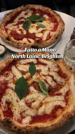 Delicious Neapolitan pizza and croquettes at Fatto a Mano in Brighton, a must-visit for pizza lovers!