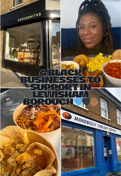 Celebrating Black History Month by highlighting Black-owned businesses in Lewisham, London, with food and wellness options.