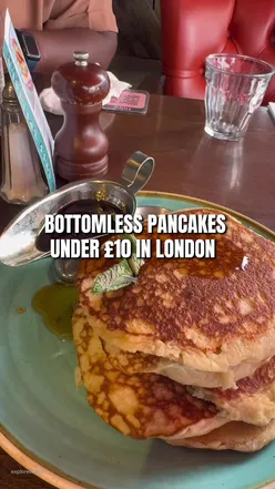 Delicious brunch spread featuring bottomless pancakes at Bill's in London, perfect for food lovers! #LondonEats #BrunchIdeas