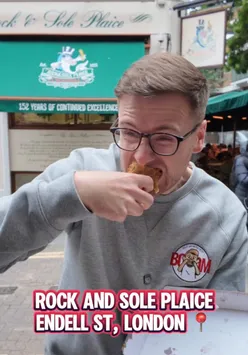 Historic Rock and Sole Plaice, London's oldest fish & chip shop, serving iconic dishes since 1871.