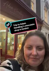 Chocolate tasting at Adam Handling's shop in Covent Garden, featuring stunning flavors and beautiful decorations.