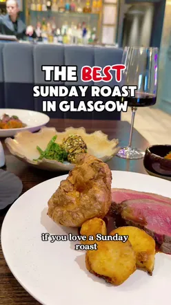 Delicious Sunday roast served at Elements in Bearsden, a must-try on the Glasgow Sunday lunch list.