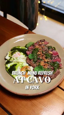 Brunch at Cavo in York: enjoying toasties, avocado toast, and steak & eggs from their refreshed menu.