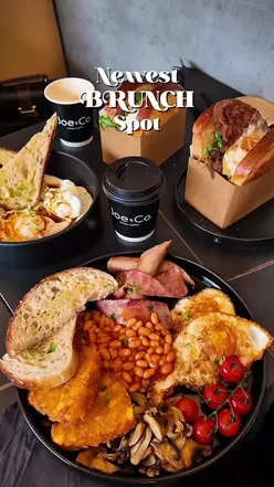 Jo and Co is an independent cafe located on Queens Road in the Clarendon Park area of Leicester. The cafe serves a range of hot drinks including coffee, as well as a brunch and lunch menu available throughout the day. The space is designed for both sit in customers and those stopping by for takeaway. The menu includes dishes such as Turkish eggs, a full English breakfast, sandos, French toast and other brunch and lunch options. Jo and Co operates as a local neighbourhood cafe and is a regular stop for people living and working in the surrounding area. It is one of several independent cafes contributing to the food and drink offering in this part of Leicester. #brunch #leicesterbrunch #leicester #cafe #joandcoleicester  