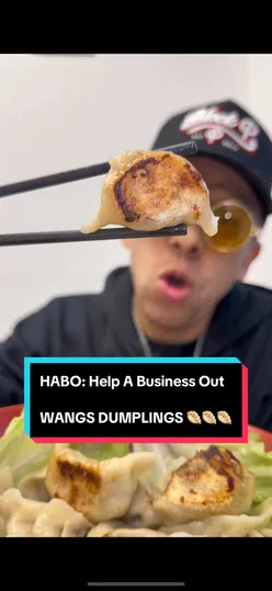 Pot sticker dumplings from Wang’s Dumplings in Liverpool, showcasing three delicious flavors for HABO.