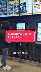A creator reviews a meal at German Doner Kebab in Glasgow, responding to a viewer's comment about their preference for GDK over another venue. The video features the creator ordering at a kiosk, showing the doner box meal, and providing a taste test review.