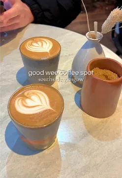 Coffee and carrot cake at Market Coffee on Cathcart Road, Southside Glasgow - a must-try treat!