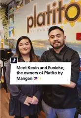 Owners Kevin and Eunicke from Platito by Mangan restaurant in Belfast with their Filipino breakfast and sausages.