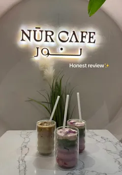 Delicious matcha and cozy ambiance at Nur Cafe in Manchester - a perfect 10/10 foodie experience!