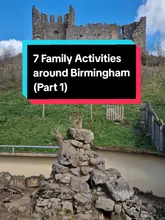 A fast-paced montage video showcasing seven different family-friendly attractions in and around Birmingham, including museums, a zoo, a trampoline park, and a bowling alley. The video uses quick cuts and text overlays to identify each location, providing a helpful guide for families looking for things to do.