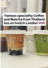 This video is a review of VE/LA, a new cafe in London's Mayfair that specializes in Thai-inspired coffee and matcha drinks. The creators showcase the interior, the drink preparation process, and their personal reactions to the signature menu items.