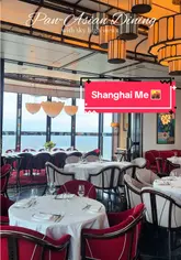 A polished showcase of a high-end Pan-Asian restaurant in Mayfair, featuring close-ups of various dim sum, main dishes, and desserts, alongside shots of the Art Deco interior.