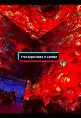 A montage of clips showcasing the immersive digital art installations at Outernet in London, featuring large-scale projections on walls and ceilings.