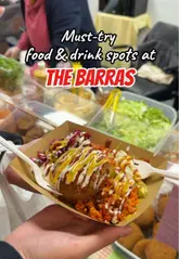 This video is a listicle-style tour of various food and drink vendors located at The Barras market in Glasgow. It features quick cuts of different stalls, including Monster Munchies, Tasse Specialty Coffee x Bobby's Place, Fellali Cafe, Alma Mexicana, and The Pizza Cult. The video highlights the variety of cuisines available, from Asian-inspired street food and Iraqi vegan falafel to Mexican dishes and Neapolitan-style pizza, providing a good overview of the market's culinary offerings.
