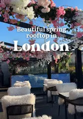 The video features a visit to the rooftop terrace at Aqua Kyoto in London. It highlights the floral decor, the outdoor seating, and the Japanese cuisine, specifically sushi and cocktails, during a sunny lunch.