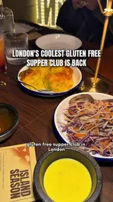 A review of a gluten-free Caribbean-themed supper club hosted by La Maison Des Moments in London. The video features shots of the venue, the food (jerk chicken, curry goat, mac and cheese pie), and a rum punch masterclass, with the creator providing commentary on the experience.