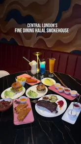 A promotional video for The Meatery in Central London, featuring a variety of smokehouse dishes including ribs, burgers, and drinks, alongside shots of the restaurant's interior.