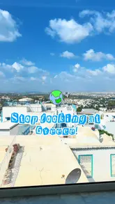 A travel-focused reel showcasing the picturesque blue and white architecture of Sidi Bou Said, Tunisia, presenting it as an alternative to Greece. The video features shots of the streets, a hotel property with a pool, and a breakfast or brunch spread.