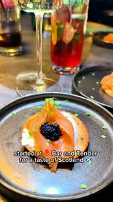 A recap video of a community tasting event held at Bar & Tender in Glasgow, featuring a multi-course menu including Scottish-inspired dishes like venison and veggie haggis, alongside drinks and social atmosphere.
