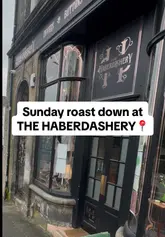 A creator visits The Haberdashery Bistro in Dunfermline to review their Sunday roast, showcasing the food, drinks, and venue atmosphere.