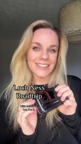 A travel vlog showcasing a road trip around the Loch Ness 360 route, highlighting various scenic landmarks including Urquhart Castle, Invermoriston, Fort Augustus, and Dores Beach, while demonstrating the capabilities of the Insta360 Ace Pro 2 camera.