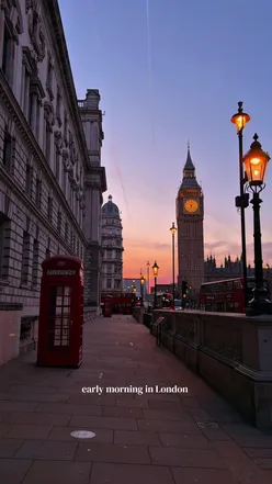 London, Easter Monday at 6:20am - so peaceful 🧡 #visitlondon #bigben 