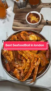 A listicle-style review of three seafood boil venues in London, featuring the creator trying the food and describing the experience.