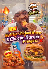 A creator visits an Asda supermarket to review two new limited-edition Pringles flavors, Buffalo Chicken Wings and Cheeseburger, documenting the process from finding them on the shelf to purchasing them at the checkout.