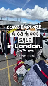 A high-energy vlog following a creator as they explore the Peckham Carboot sale in London, highlighting the variety of vintage clothing, jewelry, and random items available for purchase.