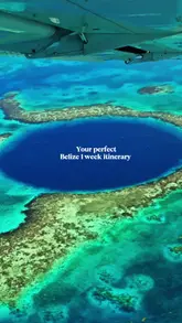 A fast-paced, visually appealing travel itinerary video highlighting a luxury trip to Belize, covering various locations, activities, and culinary experiences over an eight-day period.