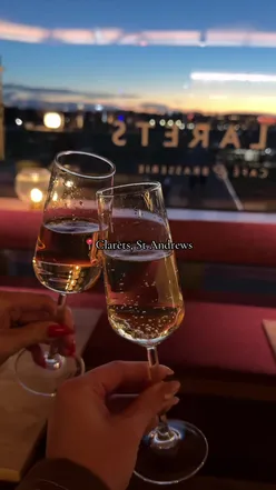 St Andrews restaurant with a scenic view of The Old Course golf links, perfect for a romantic date night in Scotland.