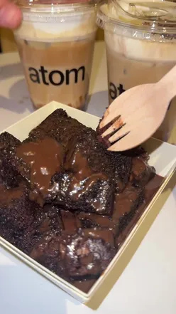 @atom coffee  #atomcoffee #chocolatecake #desserts #acton 
