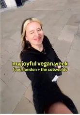 A personal 'day in the life' style vlog documenting a week of vegan-friendly activities, including a cafe visit, a countryside trip, a brand event, and home-cooked meals.